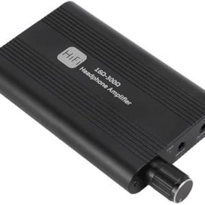 Amplificateur de Casque Portable avec Commutateur de Gain à 2 Niveaux, de qualité Claire, Autonomie de la Batterie de 8 Heures et Bouton de Contrôle du Volume, Large